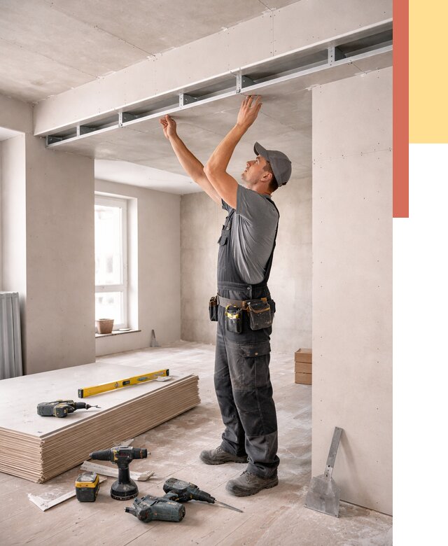 Потолок из гипсокартона с нишей в Шарыпово от 1263 руб. под ключ | ОТДЕЛОЧНИК-Шрп