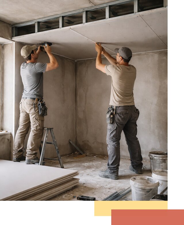 Короб из гипсокартона на потолке под ключ в Шарыпово