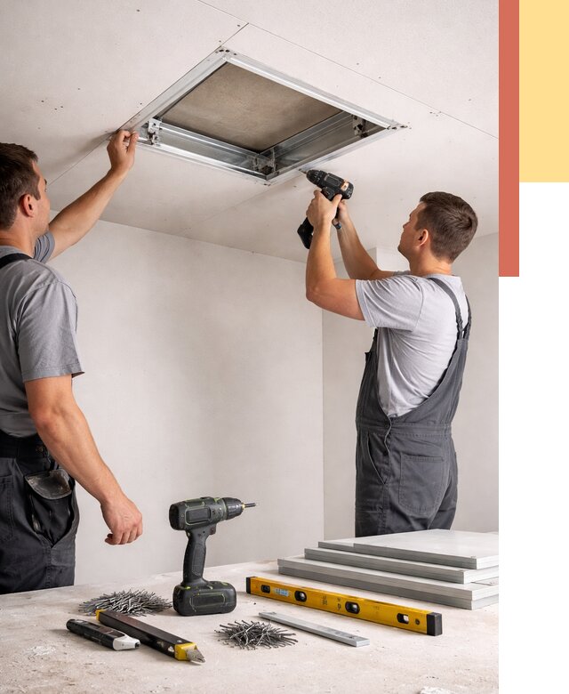 Установка люка в потолок ГКЛ в Шарыпово от 2526 руб. под ключ | ОТДЕЛОЧНИК-Шрп