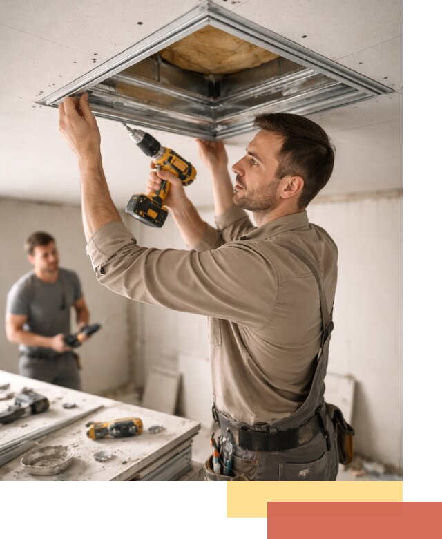 Монтаж люка в потолок из ГКЛ в Шарыпово