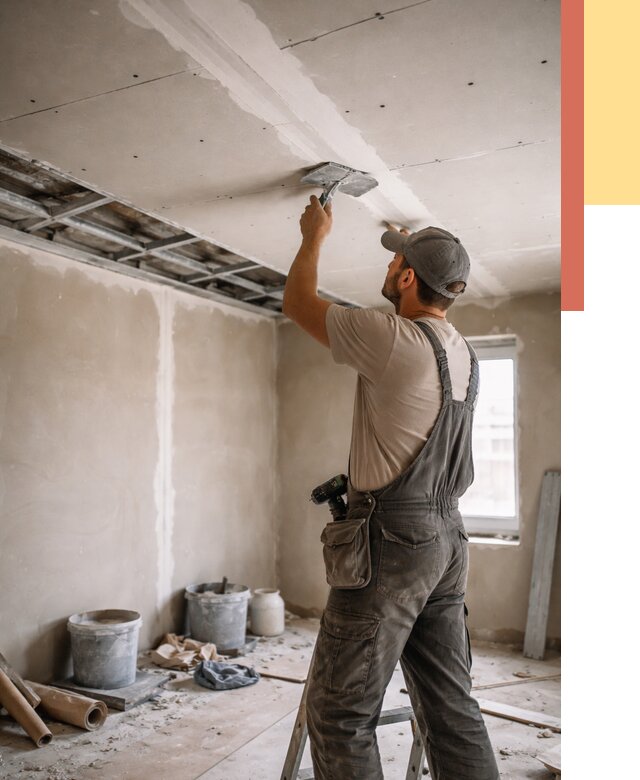 Ремонт потолка из гипсокартона в Шарыпово от 657 руб./м² — быстро и недорого | ОТДЕЛОЧНИК-Шрп