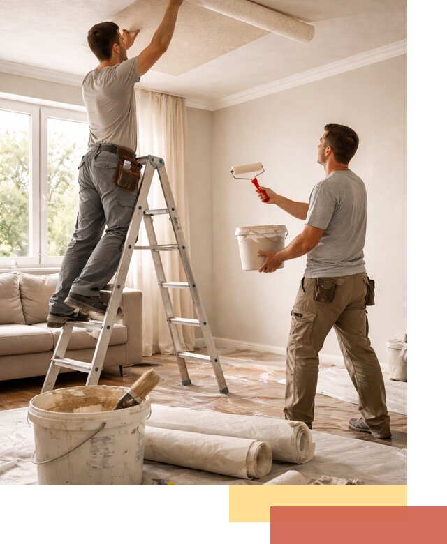 Поклейка обоев на потолок в Шарыпово — качественно и быстро