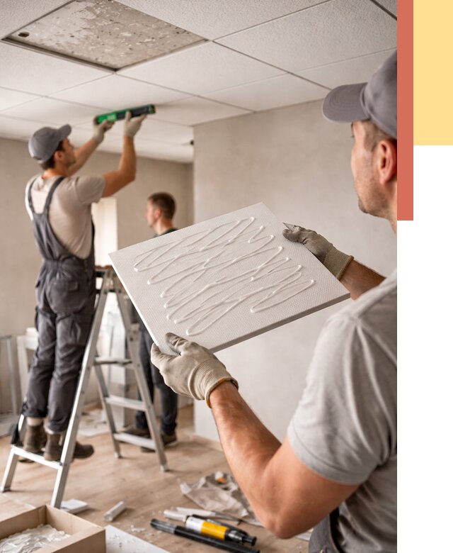 Монтаж потолочной плитки в Шарыпово от 4547 руб. — быстро и недорого | ОТДЕЛОЧНИК-Шрп