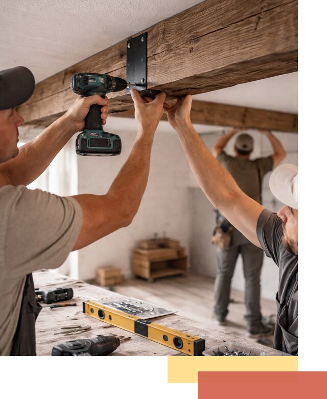 Монтаж декоративных потолочных балок в Шарыпово