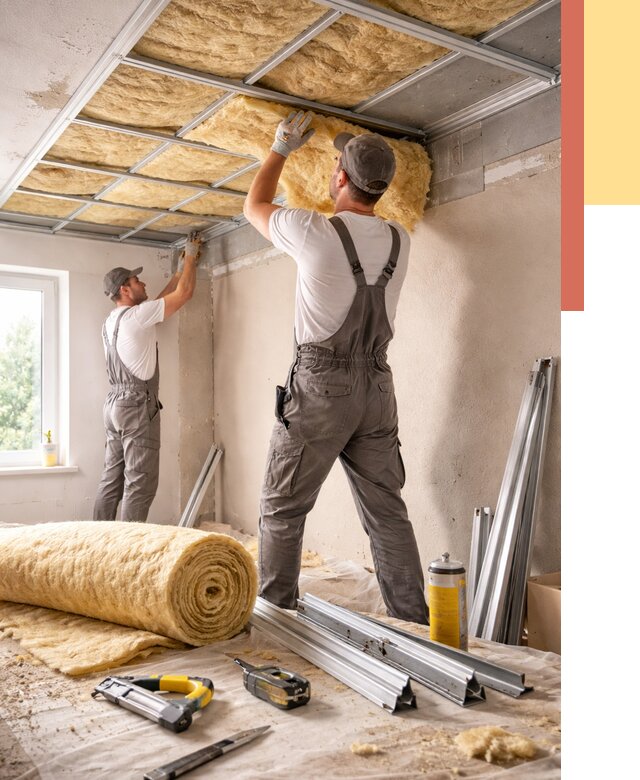 Утепление потолка в Шарыпово от 7276 руб/м2 — недорого, быстро, под ключ | ОТДЕЛОЧНИК-Шрп